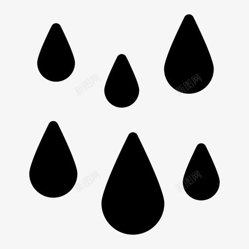水滴露水雨滴图标svg_新图网 https://ixintu.com 天气 水滴 雨滴 露水