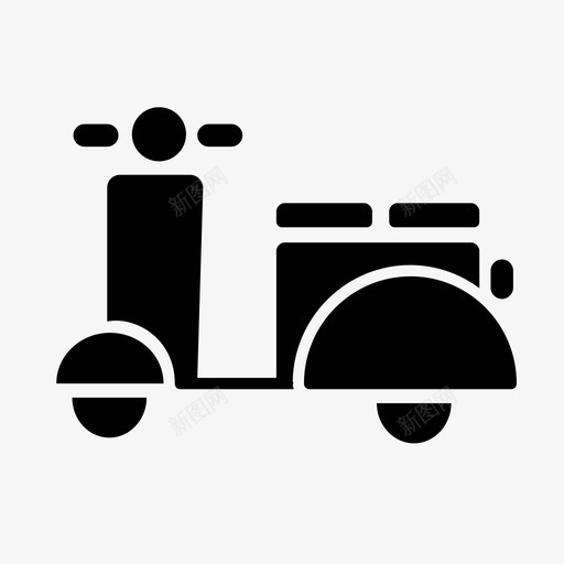 小型摩托车图标svg_新图网 https://ixintu.com 小型摩托车