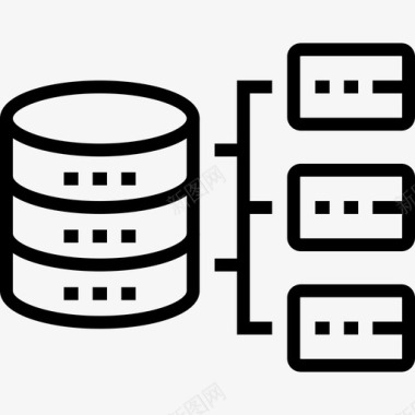 数据库架构网络服务器图标图标