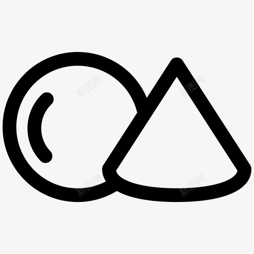 对象圆锥体创意图标svg_新图网 https://ixintu.com 创意 图形和形状 圆柱体 圆锥体 对象 形状