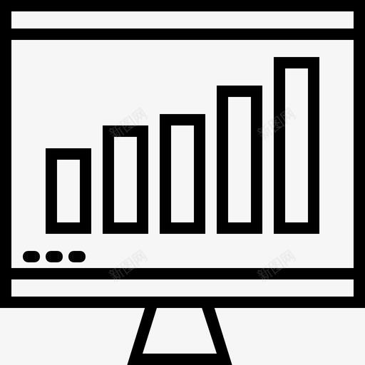 成长图图表电脑图标svg_新图网 https://ixintu.com 业务 图表 成长图 显示器 电脑 股票