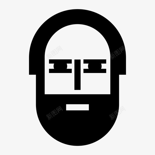 男人的头胡子脸图标svg_新图网 https://ixintu.com 男人的头 胡子 脸