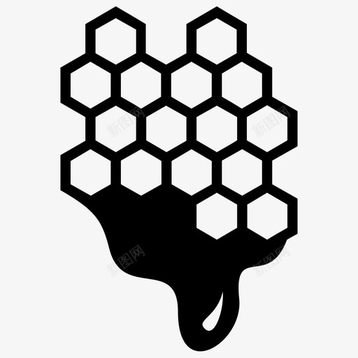 蜂蜜蜜蜂蜂巢图标svg_新图网 https://ixintu.com 蜂巢 蜂蜜 蜜蜂