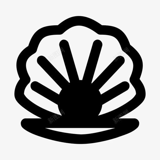 珍珠海滩蛤蜊图标svg_新图网 https://ixintu.com 大海 海洋 海滩 珍珠 蛤蜊 贝壳