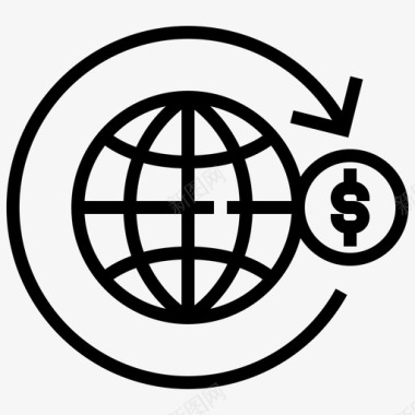 全球营销资金图标图标