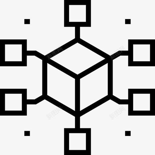 数据结构互联网链接图标svg_新图网 https://ixintu.com 互联网 数据管理 数据结构 网络 链接