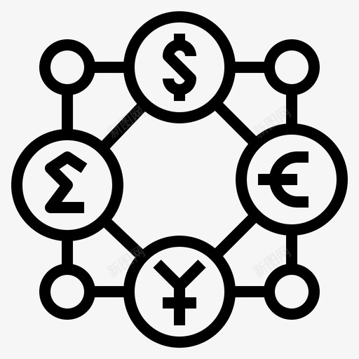 网络经济商业货币图标svg_新图网 https://ixintu.com 商业 数字经济 网络经济 货币