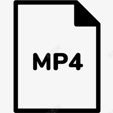 mp4文件扩展名格式图标图标