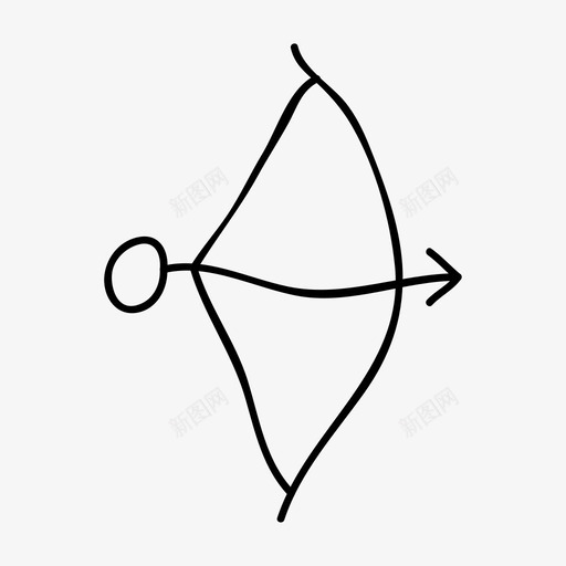 箭弓和箭运动图标svg_新图网 https://ixintu.com 弓和箭 箭 运动