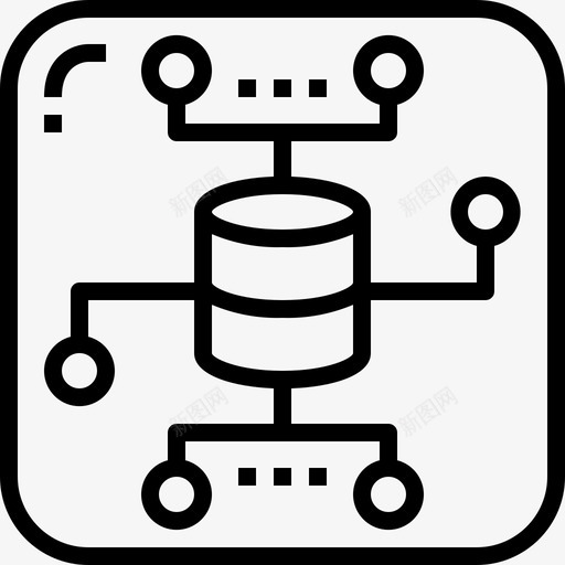 数据库开发管理服务器图标svg_新图网 https://ixintu.com 云技术概念图标 数据库开发 服务器 管理