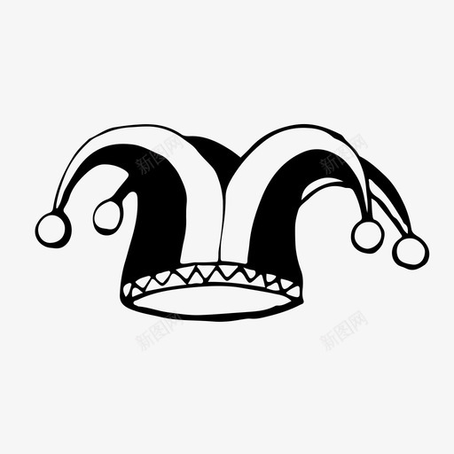 小丑帽帽子手绘图标svg_新图网 https://ixintu.com 小丑帽 帽子 手绘