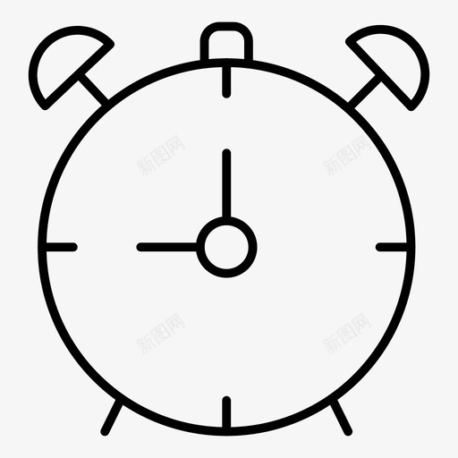 手机闹钟通知图标svg_新图网 https://ixintu.com 商务和办公室细线卷1 手机 手表 时间 通知 闹钟