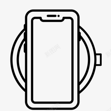 iphonex手机无线充电器图标图标