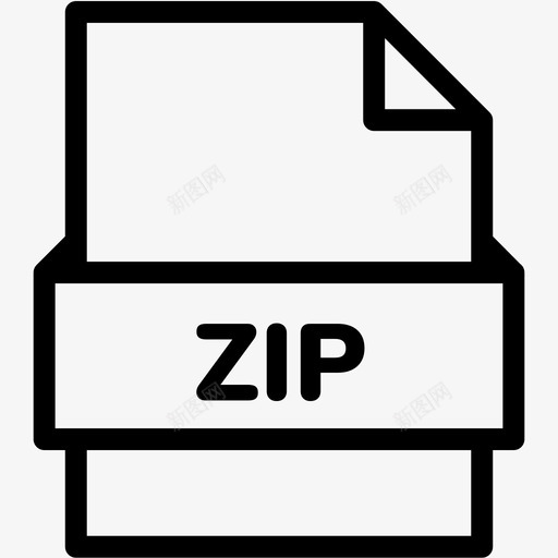 zip文件扩展名格式图标svg_新图网 https://ixintu.com zip文件 扩展名 文件格式vol3行 格式 类型