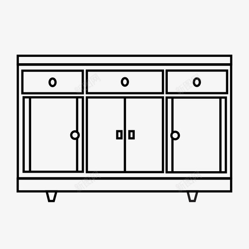 餐具柜家具家图标svg_新图网 https://ixintu.com 家 家具 餐具柜