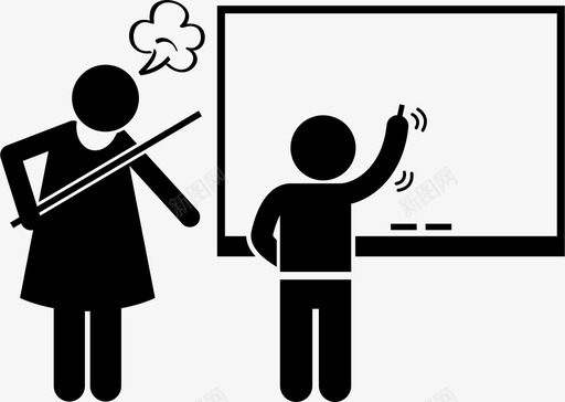 学校惩罚男孩学生图标svg_新图网 https://ixintu.com 写作 学校惩罚 学校社会问题和问题 学生 男孩 老师