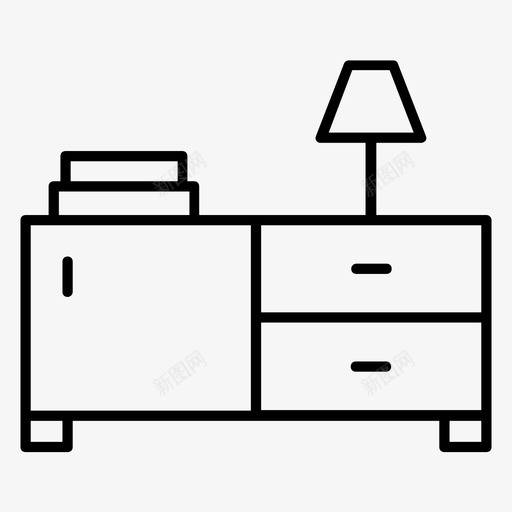 家具橱柜抽屉图标svg_新图网 https://ixintu.com 储藏室 家具 抽屉 橱柜 灯