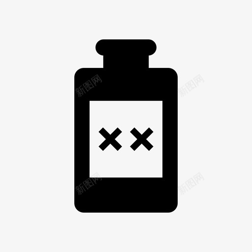 毒药瓶子死亡图标svg_新图网 https://ixintu.com 危险 标志 死亡 毒药 瓶子 警告