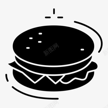 食物汉堡固体食物图标图标