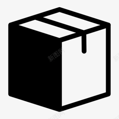 移动箱纸板箱送货箱图标图标