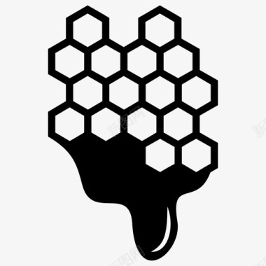 蜂蜜蜜蜂蜂巢图标图标