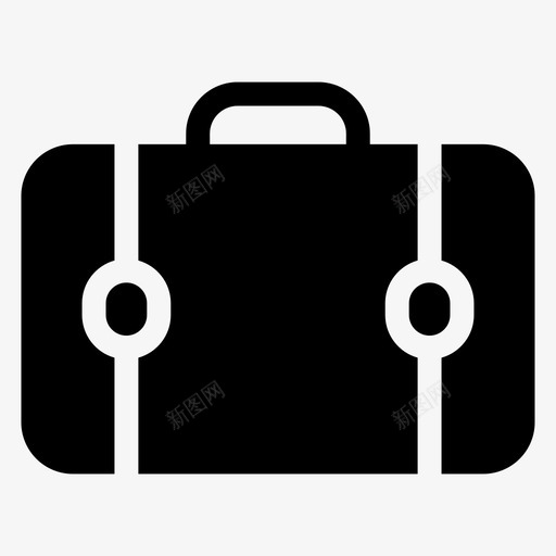 手提箱机场行李图标svg_新图网 https://ixintu.com 手提箱 旅行 机场 行李 酒店填充