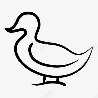 鸭动物家禽图标图标