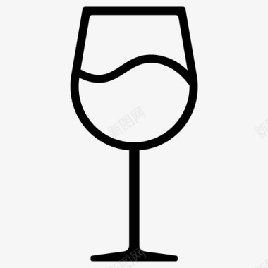 酒白葡萄酒酒杯图标图标