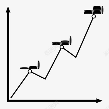 折线图图表货币图标图标