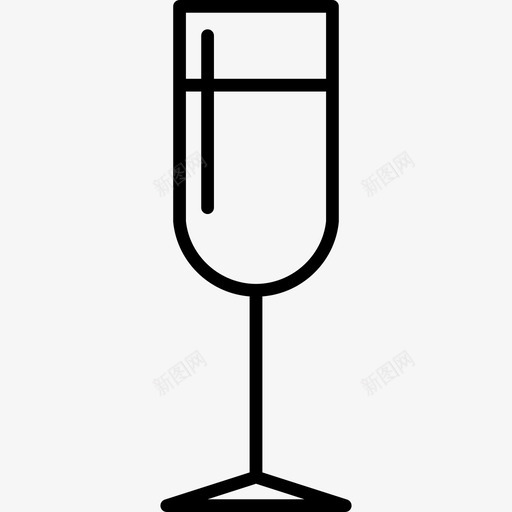 一杯白葡萄酒饮料和食物边缘颜色图标svg_新图网 https://ixintu.com 一杯白葡萄酒 边缘颜色 饮料和食物