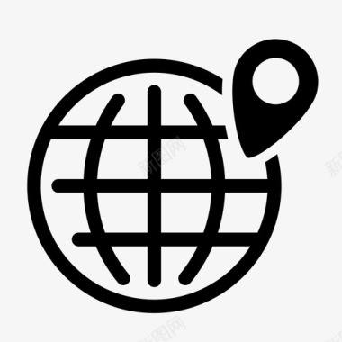 全球定位系统国际领土图标图标