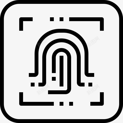 指纹扫描保护安全图标svg_新图网 https://ixintu.com 保护 安全 安全概念图标 指纹扫描 触摸