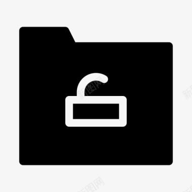 解锁文件夹保护安全图标图标
