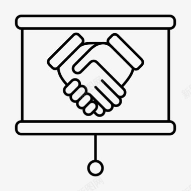 合作关系协议业务图标图标