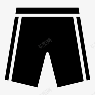 短裤拳击手时尚图标图标