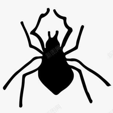 蜘蛛恐惧万圣节图标图标
