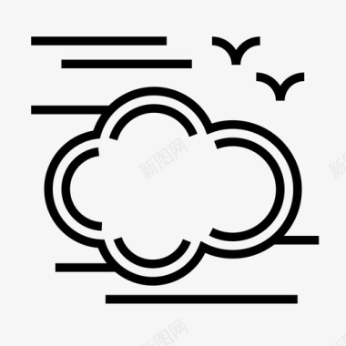 云天空森林图标图标