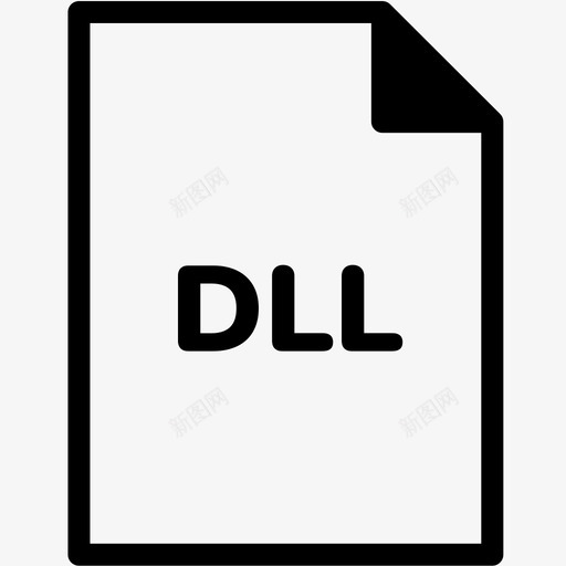 DLLfiledllfileextension图标svg_新图网 https://ixintu.com DLLfile dllfile extension fileformatsvol4mixed format type