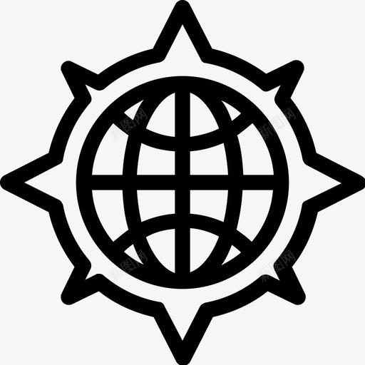 选择方向指南针地球图标svg_新图网 https://ixintu.com 世界 休闲和旅游 地球 导航 指南针 选择方向