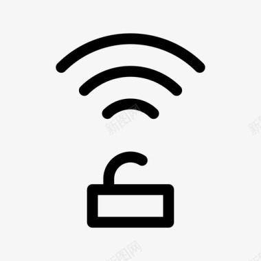开放式wifi防护安全图标图标