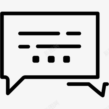 演讲聊天评论图标图标