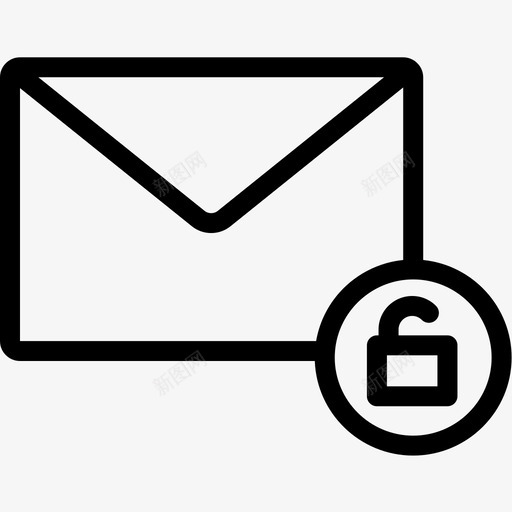 解锁电子邮件信封信件图标svg_新图网 https://ixintu.com 信件 信封 电子邮件第2行 解锁电子邮件