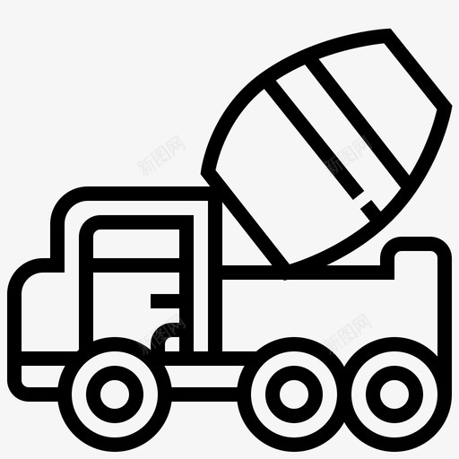 车辆水泥搅拌机运输图标svg_新图网 https://ixintu.com 卡车 水泥搅拌机 车辆 车辆侧 运输
