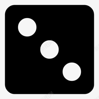 骰子立方体三图标图标