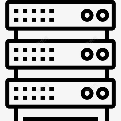服务器机架阵列网络图标svg_新图网 https://ixintu.com 数据管理 服务器机架 系统 网络 阵列
