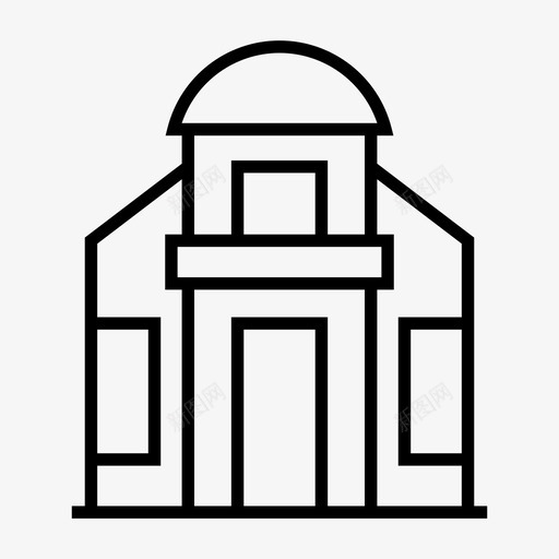 塔建筑阁楼图标svg_新图网 https://ixintu.com 办公室 塔 建筑 阁楼