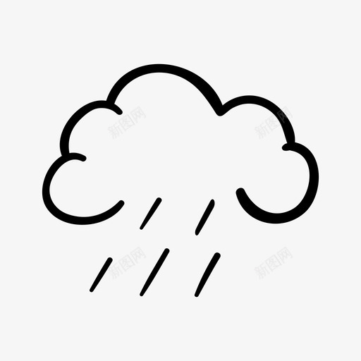 雨雨滴暴风雨图标svg_新图网 https://ixintu.com 天气 手绘天气 暴风雨 雨 雨滴 雷声