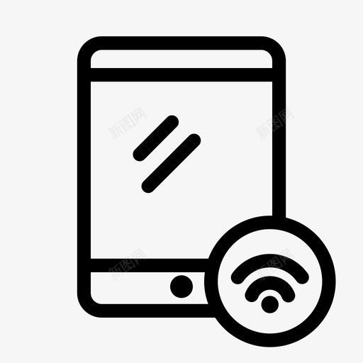 平板电脑wifi设备ipad图标svg_新图网 https://ixintu.com ipad 信号 平板电脑wifi 设备