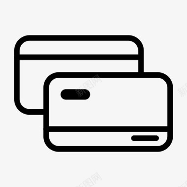 信用卡借记卡网上购物图标图标