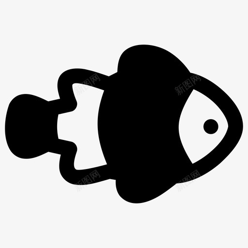 鱼动物小丑鱼图标svg_新图网 https://ixintu.com 动物 小丑鱼 海洋生物 海鱼 钓鱼 鱼